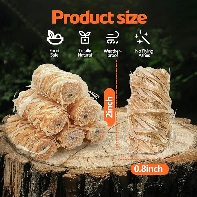 150 PCS bleweed fire Starter for Grill,Campfires,Fireplace,BBQ,Camping.kindling.Quick Light Wood Charcoal Fire Starter, Waterproof-Natural Fire Starters Camping Firestarter Charcoal Starters