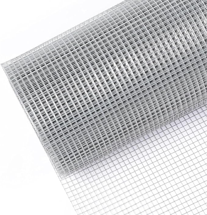 23 Gauge 1/4 Inch Hardware Cloth – 48In x 50Ft Hot-Dip Galvanized Welded Wire Mesh | Chicken Wire Fence for Poultry, Rabbit & Farm Fence