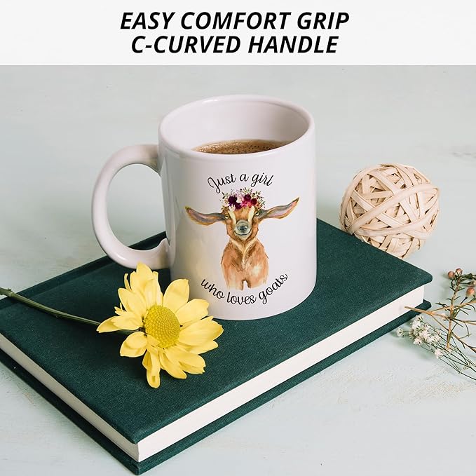 Goat Mug - Goat Lovers Coffee Cup for Women & Girls