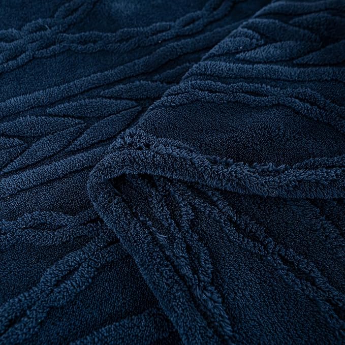 YUSOKI Sherpa Throw Blanket(Without Pillows)-3D Stylish Design Super Soft Cozy Blanket Thick Plush Fluffy Blankets for Teen Girls Women Couch Bed Sofa Chair Men Boys Gift(Navy,50"x65")