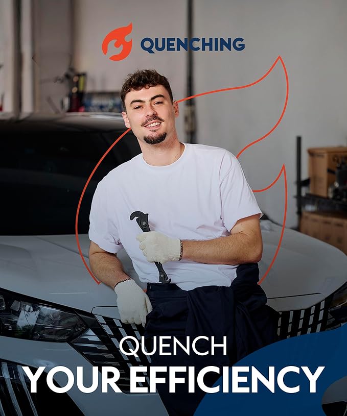 Self-Adjusting Dual Head Crowfoot Wrench, 5/16” to 1-1/4”, 8-32mm, 10" length, Multi-Size Fit, Quick Adjust Tool for Home Auto Bike Repair, Slim Profile, Crowfoot Wrench Set Alternative