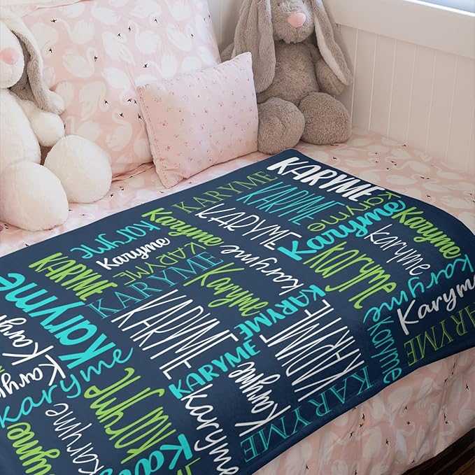 Personalized Name Blanket for Kids and Adult Customized Blanket for Boys Girls Baby Personalized Blanket and Throws