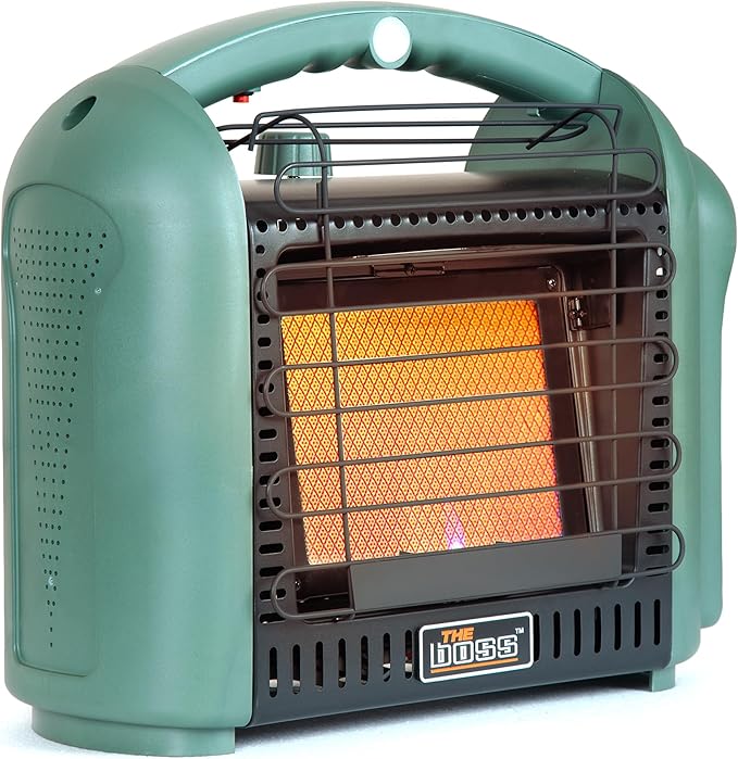 THE BOSS Propane Heater Indoor Large, 12000 BTU Portable Heater Outdoor Use Propane, Outdoor Space Heater for Camping