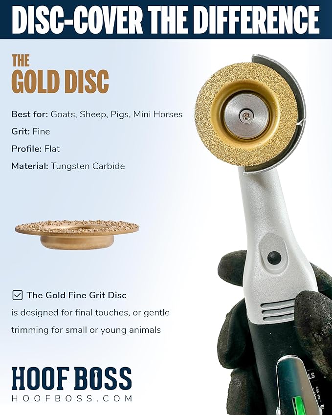 Hoof Boss - Goat Hoof Trimmers Complete Electric Set 110v - Goat Hooves Trimmer Tool Kit - Grinder Discs and Accessories Included