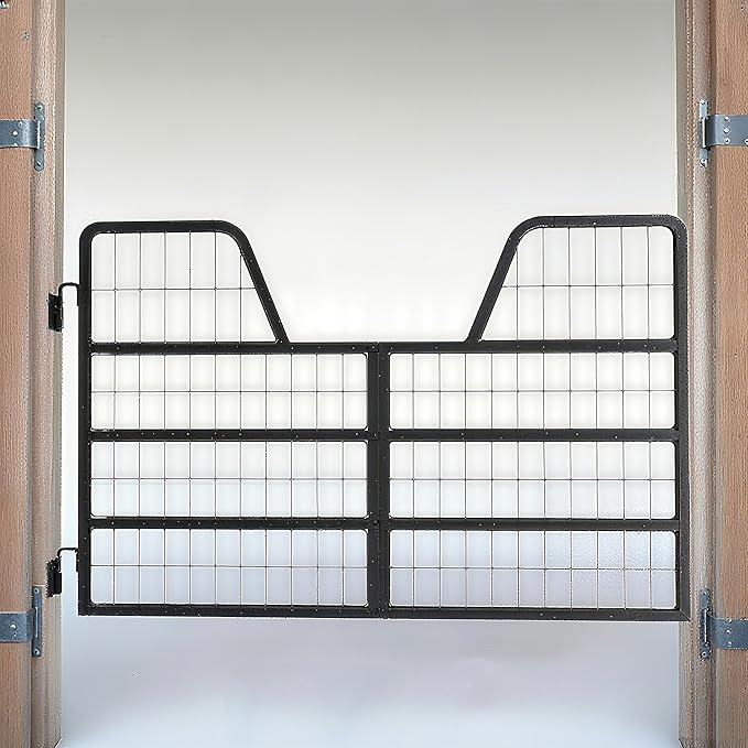 Heavy Duty Horse Stall Gate, 48" Wide X 32" High Stall Guards for Horses, 1" Thick Steel Frame Horse Stall Guard, Essential Horse Stall Accessories, Fits Standard Barn Doorways