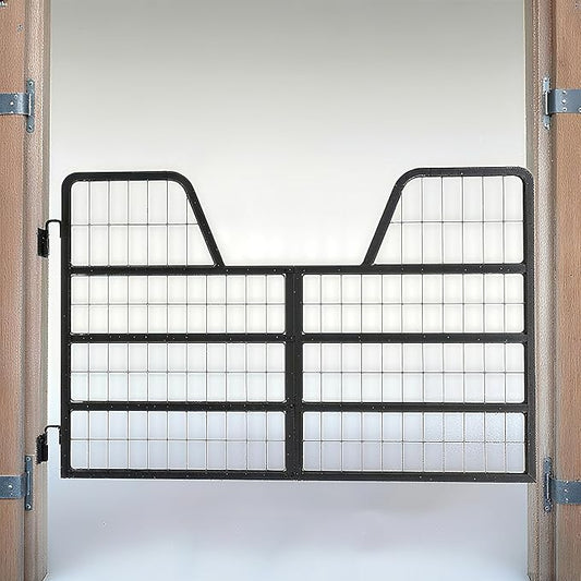 Heavy Duty Horse Stall Gate, 48" Wide X 32" High Stall Guards for Horses, 1" Thick Steel Frame Horse Stall Guard, Essential Horse Stall Accessories, Fits Standard Barn Doorways