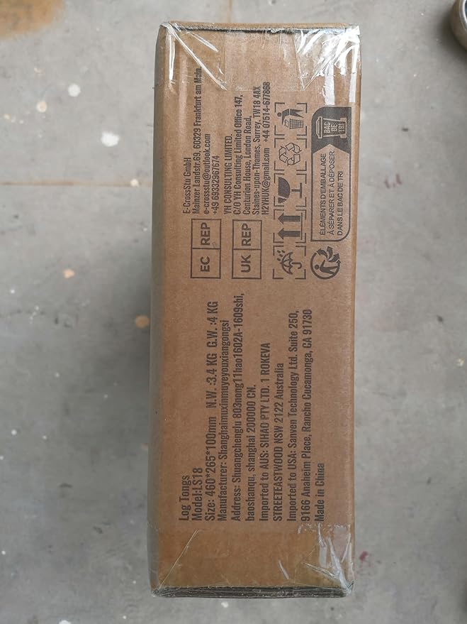 VEVOR Log Skidding Tongs, 18 inch 2 Claw Log Lifting Tongs, Heavy Duty Rotating Steel Lumber Skidding Tongs, 772 lbs/350 kg Loading Capacity, Log Lifting, Handling, Dragging & Carrying Tool