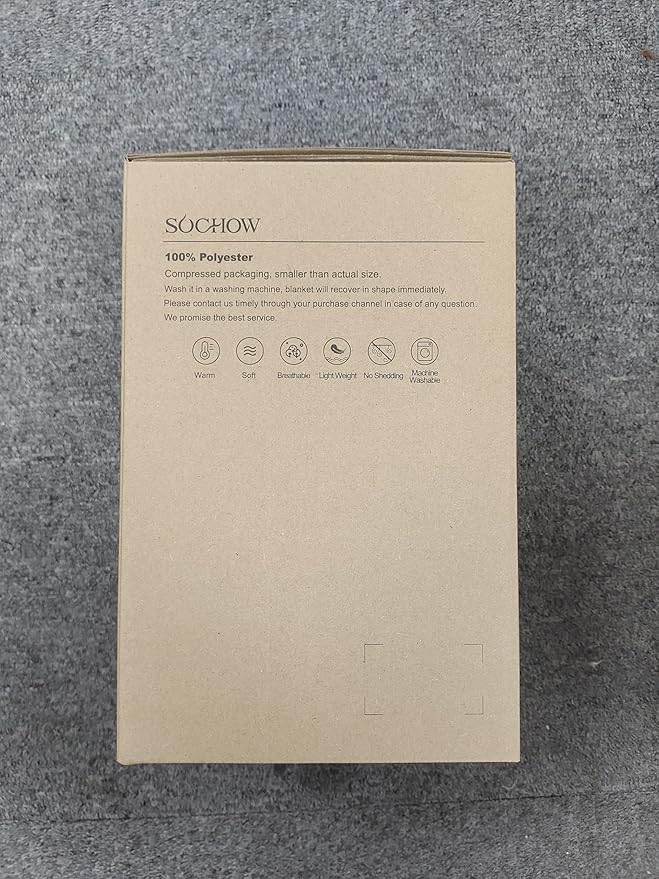 SOCHOW Sherpa Fleece Throw Blanket, Double-Sided Super Soft Luxurious Plush Blanket Throw Size, Fall Throw Blanket, Caramel, 50x60 inches