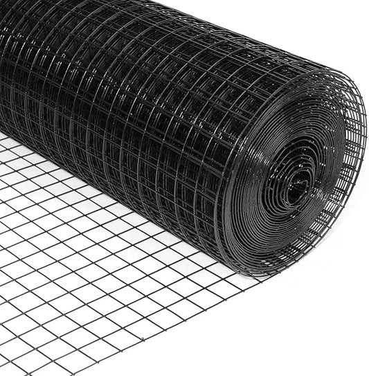 36'' x 100' 1/2inch Hardware Cloth 19 Gauge Black Vinyl Coated Welded Fence Mesh for Home and Garden Fence and Home Improvement Project