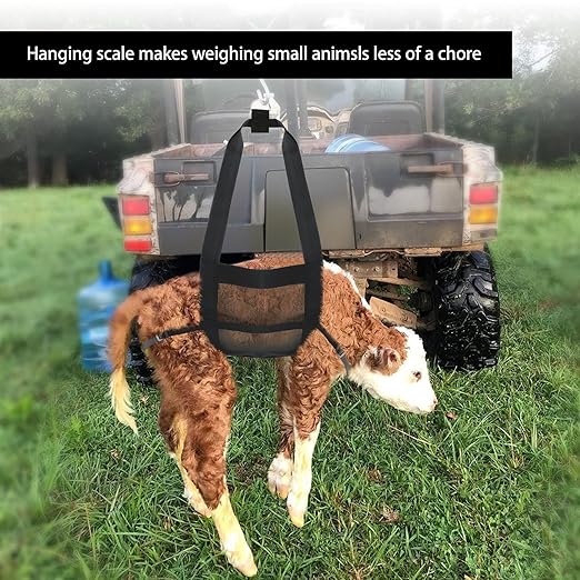 Calf Sling for Weighing Animals - Calf Scale Hanging Weight Scale Sling with Adjustable Straps for Weighing Calves Lambs Goats Baby Alpacas Newborn Livestock Dogs