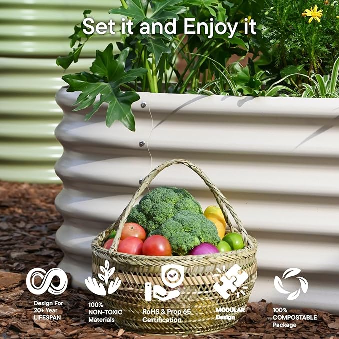 Galvanized Raised Garden Bed 6x2x1.5 ft, 17" Tall Metal Planter Boxes Outdoor for Herb, Strawberry Above Ground Raised Bed Kit for Gardening, Durable Zn-Al-Mg Coated Flower Box - Brooklyn Grey