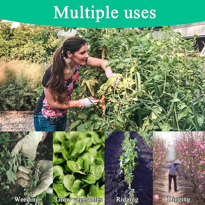 Garden Hoe All-Steel Hardened Hollow Hoe, Sharp Durable Garden Weeding Tools, Garden Edger Weeder Portable Household Vegetable Garden Shovel for Backyard (1Pack)