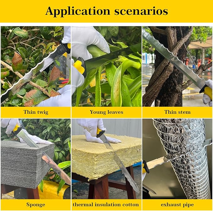 Insulation Knife: Sod knife with nylon bag -11.18 inch stainless steel sharp blade for foam insulation and Lawn Repair (new yellow)