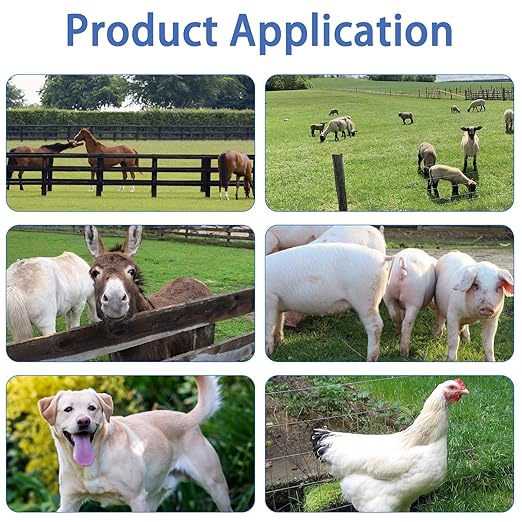 Electric Fence Energizer Plus 2 Mile/ 8 Acres Plug,Electric Fence Charger PE2，Livestock Fence Chargers for Containing Pets and Keeping Out Small Nuisance Animals 0.10 Joule