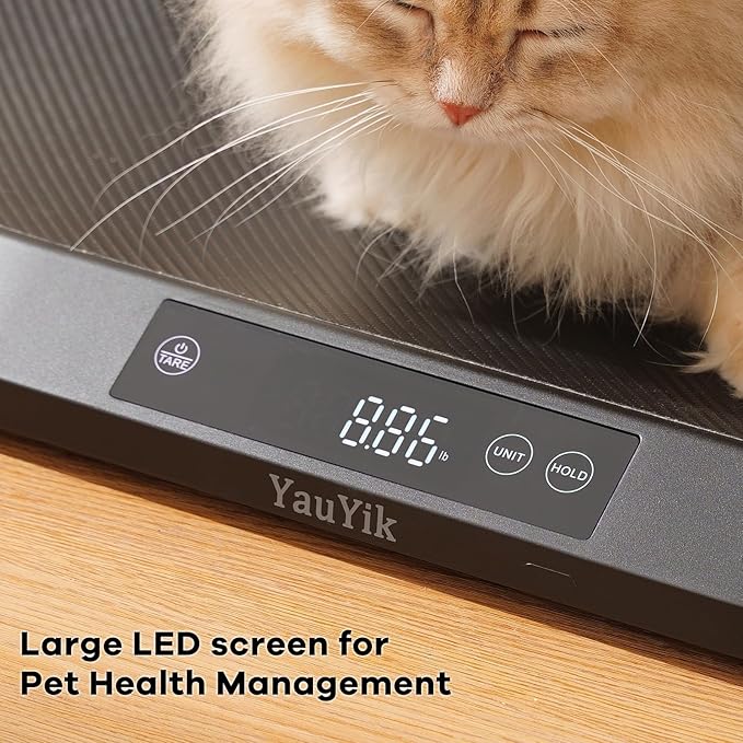 YauYik Pet Scale, Multifunctional Baby Scales for Weighing, Digital Large Pet Scale for Cat, Puppy and Small Animals - LED Display with Hold Function, Up to 88lbs, 150cm Soft Tape