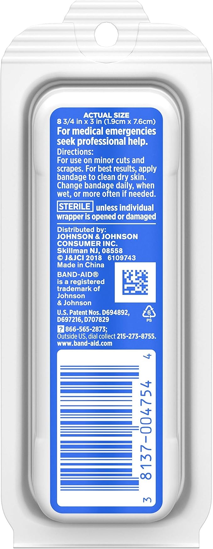 Band-Aid Brand Flexible Fabric Adhesive Bandages for Wound Care and Protection, Travel Pack, 8 ct