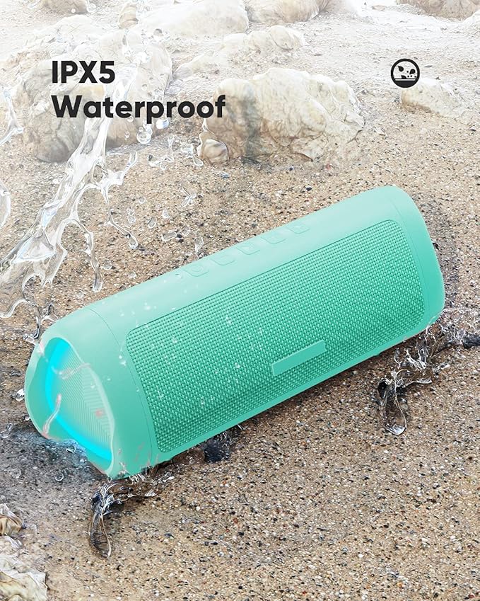 Bluetooth Speaker Gifts for Men: Portable Wireless, IPX5 Waterproof, White Elephant Gifts for Adults, Stocking Stuffers for Teens Boy Girl, Up to 20H Playtime, TWS Pair, for Home/Party/Outdoor (Teal)