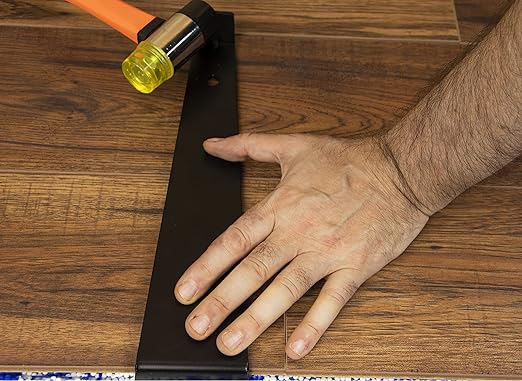 Carib Gear Pro Professional Laminate Flooring Tools Installation Kit with Tapping Block, Rubber Mallet, 44 pcs Pull Bar, and 40 pcs Spacers for Vinyl Plank, LVP, and Hardwood Laminate Floor