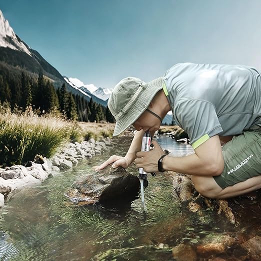 4 Pack Timain 4-Stage Filtration,High Flow Rate Water Filter Straws,Water Purifier Survival for Emergency Kits,Travel,Camping, Hiking,Fishing,Hunting (4)