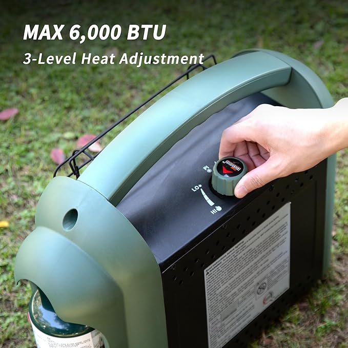 THE BOSS Propane Heater Indoor Small, 6000 BTU Portable Heater Outdoor Use Propane, Outdoor Space Heater for Camping