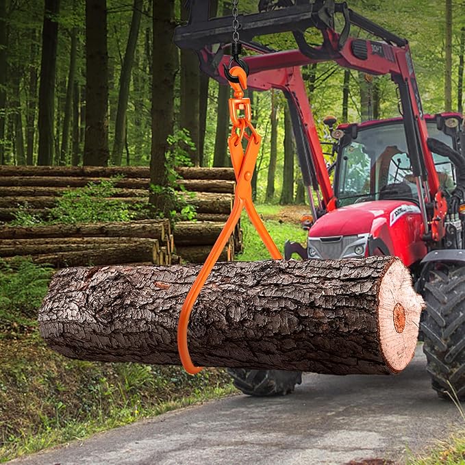 VEVOR Heavy Duty Rotating Steel Lumber Skidding Tongs, 32 inch 2 Claw Log Lifting Tongs, 1543 lbs/700 kg Loading Capacity