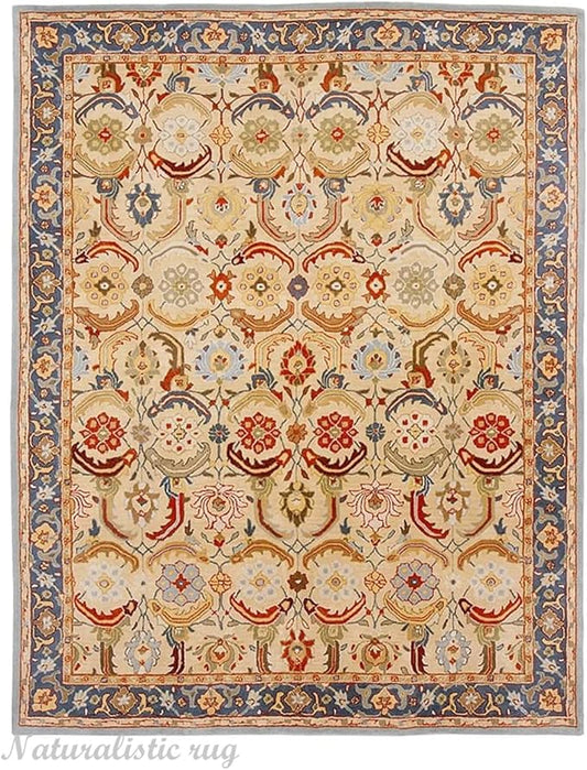 Handmade Tufted 100% Wool Area Rug Traditional Rug Bedroom Living Room Office for Luxury Home (Multi Red, 9' x 12')