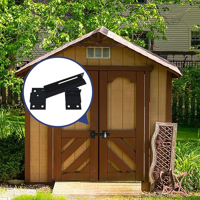 Flip Gate Latch Lock with Padlock Hole, Aluminum Alloy Adjustable Door Latch Barn Door Lock Fence Door Lock Latch for Outdoor Gate, Barn Door, Shed, Garage, Yard (1)
