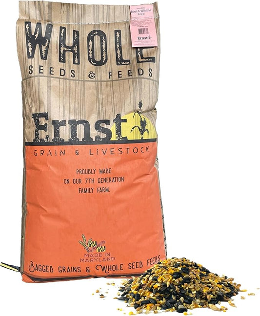 Ernst Grain & Livestock Bird and Wildlife Feed – Perfect for Birds, Ducks, Squirrels, Turkeys, Rabbits, Geese, and Deer – Non-GMO Wild Animal & Bird Feed for Outside Feeders (46 Pounds)