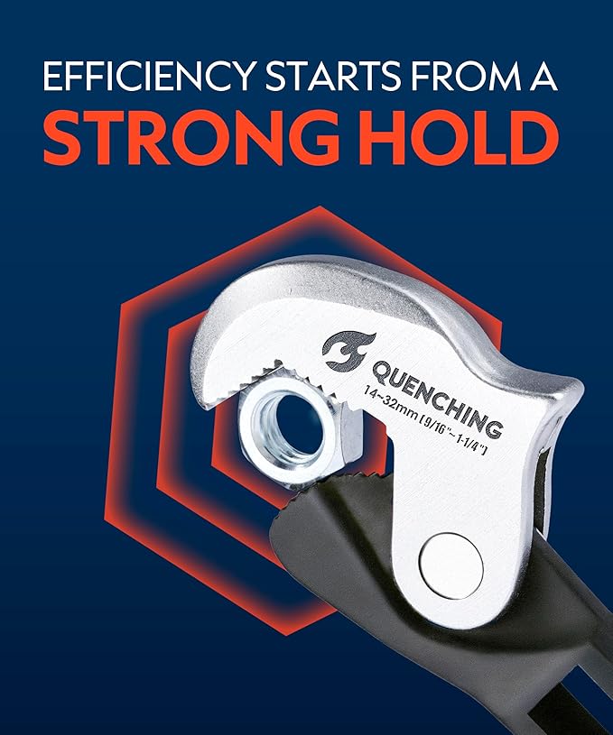 Self-Adjusting Crowfoot Wrench Set – 3-Piece Kit Fits 1/4", 3/8", 1/2" Drives, Covers 5–32mm, Replaces Multiple Fixed-Size Wrenches