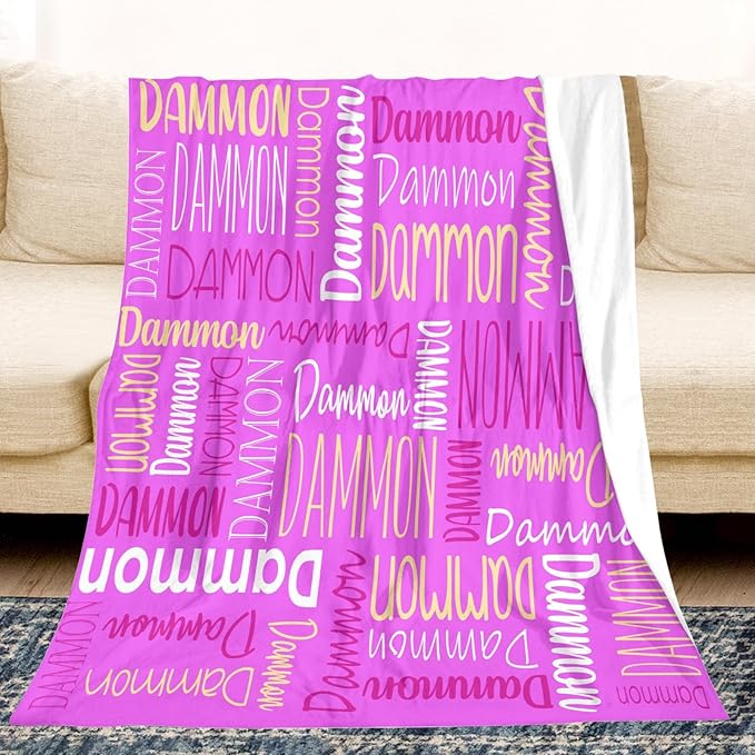 Personalized Name Blanket for Kids and Adult Customized Blanket for Boys Girls Baby Personalized Blanket and Throws Super Soft