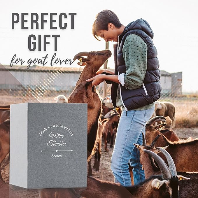 Onebttl Goat Gifts for Goat lovers, Farm Gifts for Women Men, 12 oz Stainless Steel Insulated Tumbler - I'm the G.o.a.t.