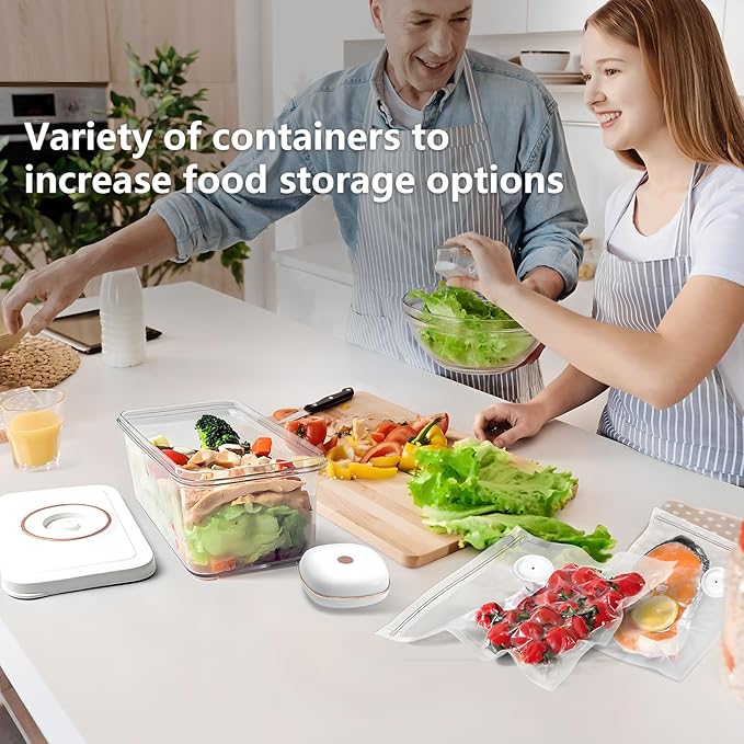 Vacuum sealer for food, handheld vacuum sealer(small vacuum sealer+ 3 vacuum containers)
