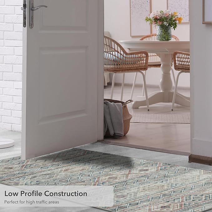 Wyatt & Ash Pink Bruno Imagine Printed Chenille 8'x11' Non Skid & Machine Washable Area Rug