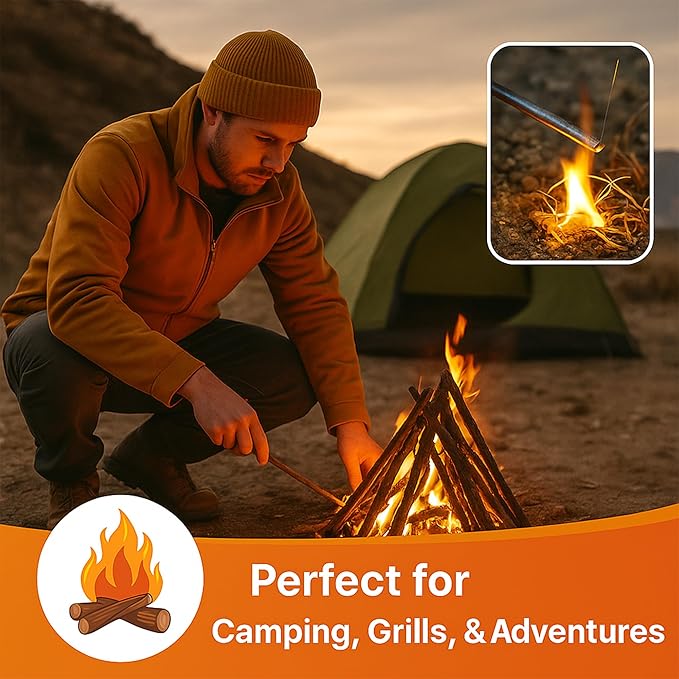 200 PCS Natural Wax & Sawdust Fire Starters – All-Weather Charcoal Starters for Campfires, Grill, Fire Pit, Indoor Fireplaces, BBQ, Wood Stove, Smoker