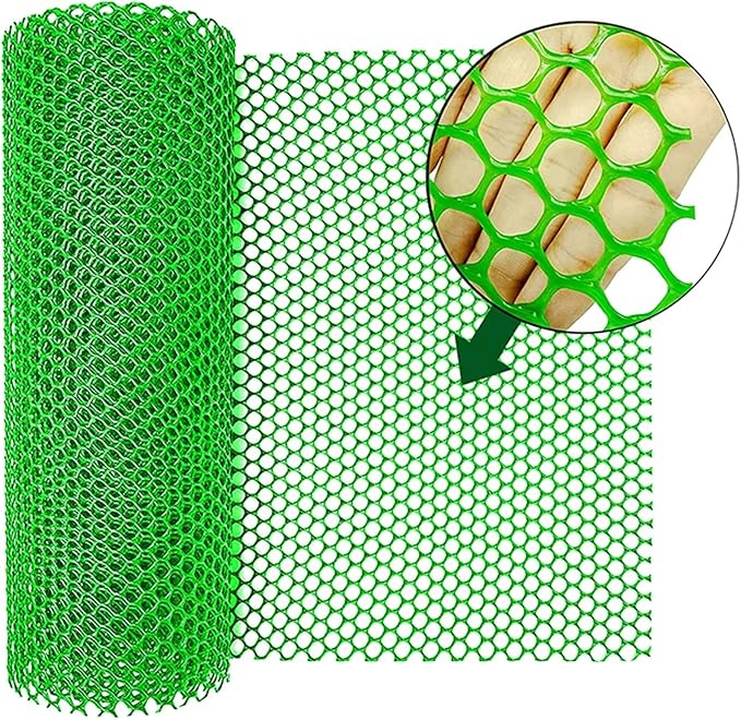 Wire Fence Mesh Green Plastic Mesh Roll 39.3″ Wide Poultry Fencing Multi-Use Garden Fence for Snow Fence Chicken Plants Balcony Protection Barrier(Size:1x20M - Mesh 1.2cm)