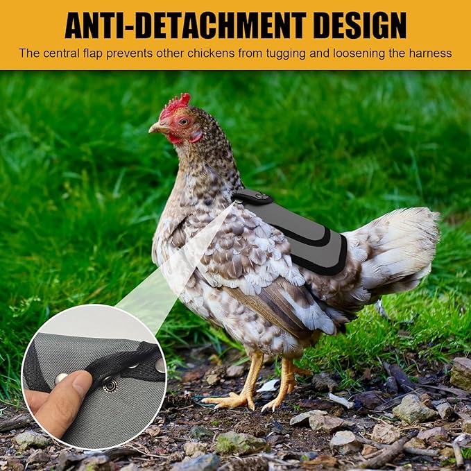 4 PCS Chicken Saddle for Hens, Chicken Aprons for Hens with Adjustable Strap, Hen Back Protector Saddles for Chickens Mating