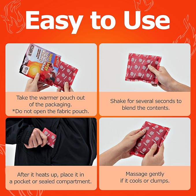 Body & Hand Warmers (20, 30, 40 Bulk Pack) - R.O.K. Army Tested Standard Issue Quality - Long Lasting Heat, Non-Adhesive, Disposable, Air-Activated Warmers for Camping, Cold Weather, Skiing, Hiking