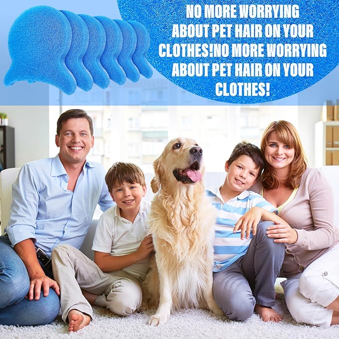 Pet Hair Remover for Laundry, Reusable Dog & Cat Hair Remover Tool, Effectively Removes Pet Hair, Lint and Dander from Bedding and Clothing, Suitable for Washing Machines, Dryers 6PCS