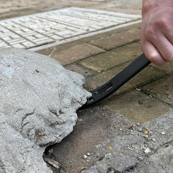 4-Piece Flat Pry Bar Set - 15",12",7",5.25" Heavy Duty Nail Puller, Utility Claw Bar, Wonder Bar, Crowbar, Mini Pry Bar, High Carbon Steel Forged Nail,baseboard and trim removal tool kit