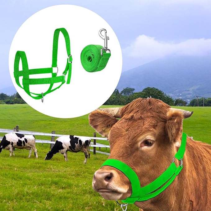 Nylon Cow Halter Calf Halters Cow Wide Goat Sheep Modern Livestock Donkey Foal Horse Equipment Supply Cattle Halter Harness