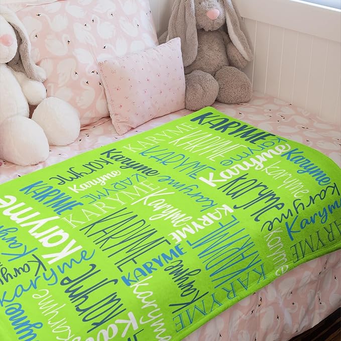 Personalized Name Blanket for Kids and Adult Customized Blanket for Boys Girls Baby Personalized Blanket and Throws