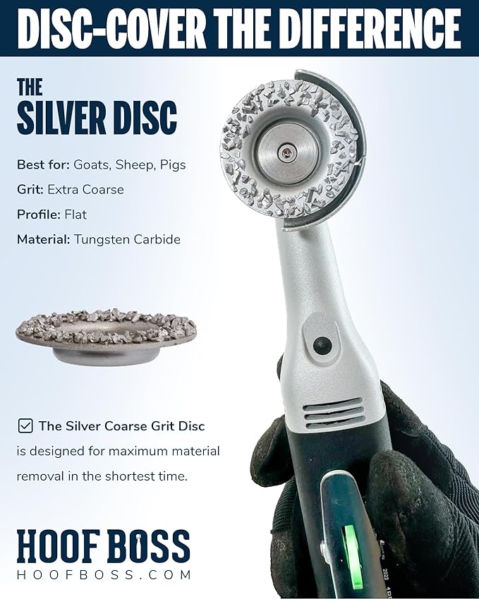Hoof Boss - Complete Sheep Hoof Trimmer Set - Battery Powered - Requires 20 Volt Battery Not Included - Sheep Hoof Care Battery Trimming Set - Hoof Trimmer Kit - Includes Grinder Discs and Accessories