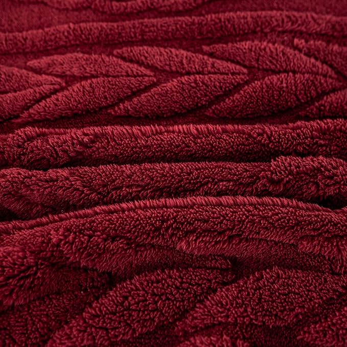 YUSOKI Sherpa Twin XL Blanket(Without Pillows)-3D Stylish Design Super Soft Blankets for Teen Girls Women Couch Bed Sofa Chair Men Boys Gift(Burgundy Red,65"x90")