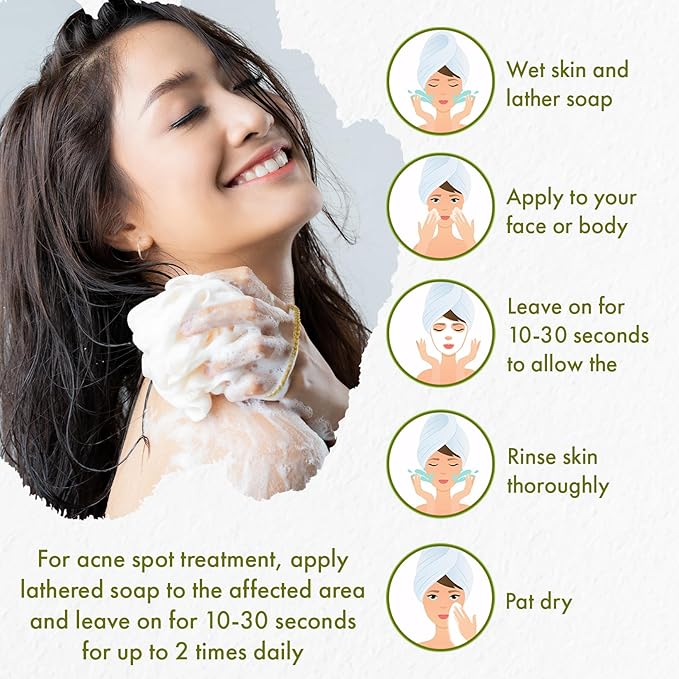 Tea Tree Oil Soap Bar for Face & Body, 4oz –All Natural Remedy Skin Cleanser – Pure Essential Oil Infused Skincare Cleansing Soap for Dirt & Acne - Tea Tree Face & Body Wash Made in USA