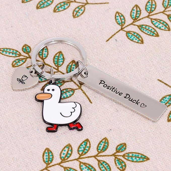 Gifts for Duck Lovers Women Men Hunters Inspirational Ducks Charm Stuff Duck Keychain