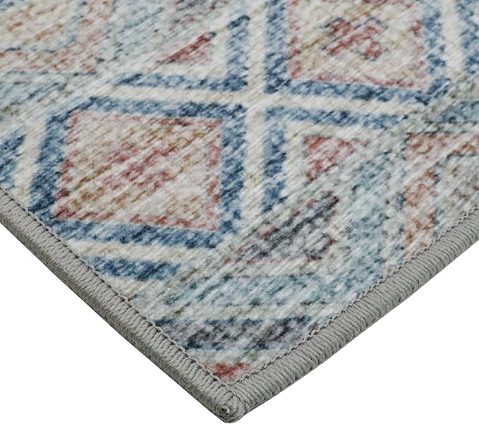 Wyatt & Ash Pink Bruno Imagine Printed Chenille 8'x11' Non Skid & Machine Washable Area Rug