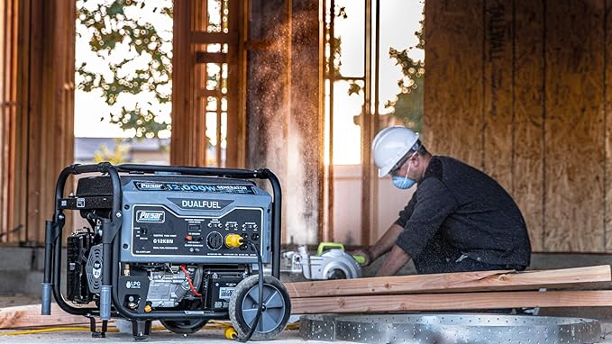 Pulsar G12KBN Heavy Duty Portable Dual Fuel Generator - 9500 Rated Watts & 12000 Peak Watts - Gas & LPG - Electric Start - Transfer Switch & RV Ready - CARB Compliant