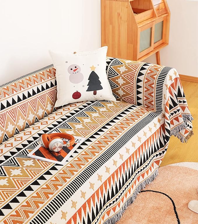 Lqprom Boho Southwest Throw Blankets Aztec Southwest Throws Cover Outdoor Camping Picnic Tent Beach Travel 51"x63"
