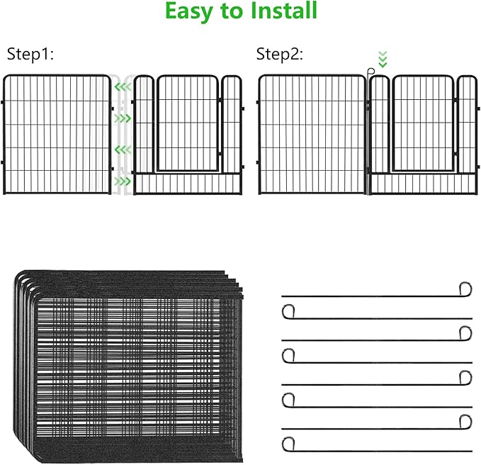 Decorative Metal Garden Fence with Gate Dog Fence Outdoor for Yard, 40in(H) x 37Ft(L) No Dig Fence 14 Panels Fencing for Dogs Animal Barrier Fence Garden Fencing for Yard, Patio, Flower Bed