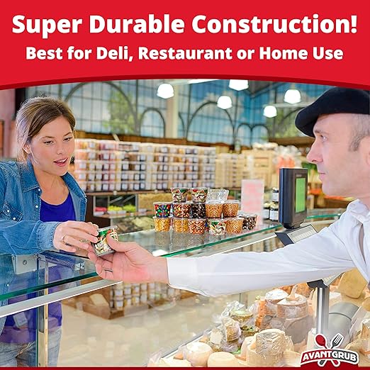 Leakproof BPA Free 5.5 oz Souffle Cups 100 PK. Stackable Portion Containers for Sampling, Salad Dressing, Sauces or Jello Shot. Plastic Food Prep Supplies for Restaurant, Cafe Catering, Deli, Party.